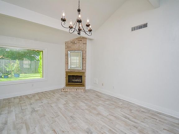 wood burning fireplace with gas start.