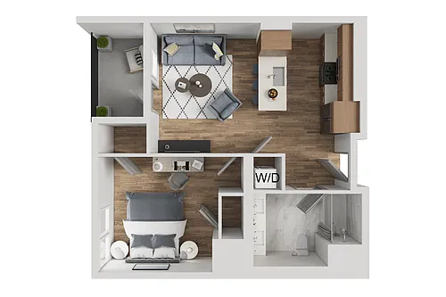 Floor plan 1X1 A