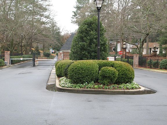 2475 Defoors Ferry Road. Gated entrance into the condominium complex.