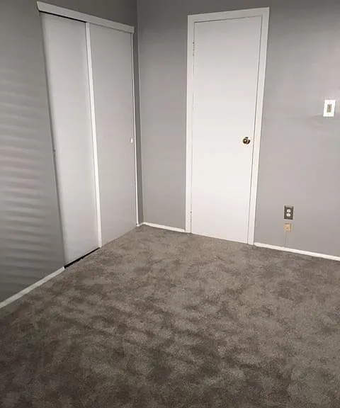 Two closets in bedroom