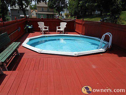 deck and pool area ( pool is 15ft. round)