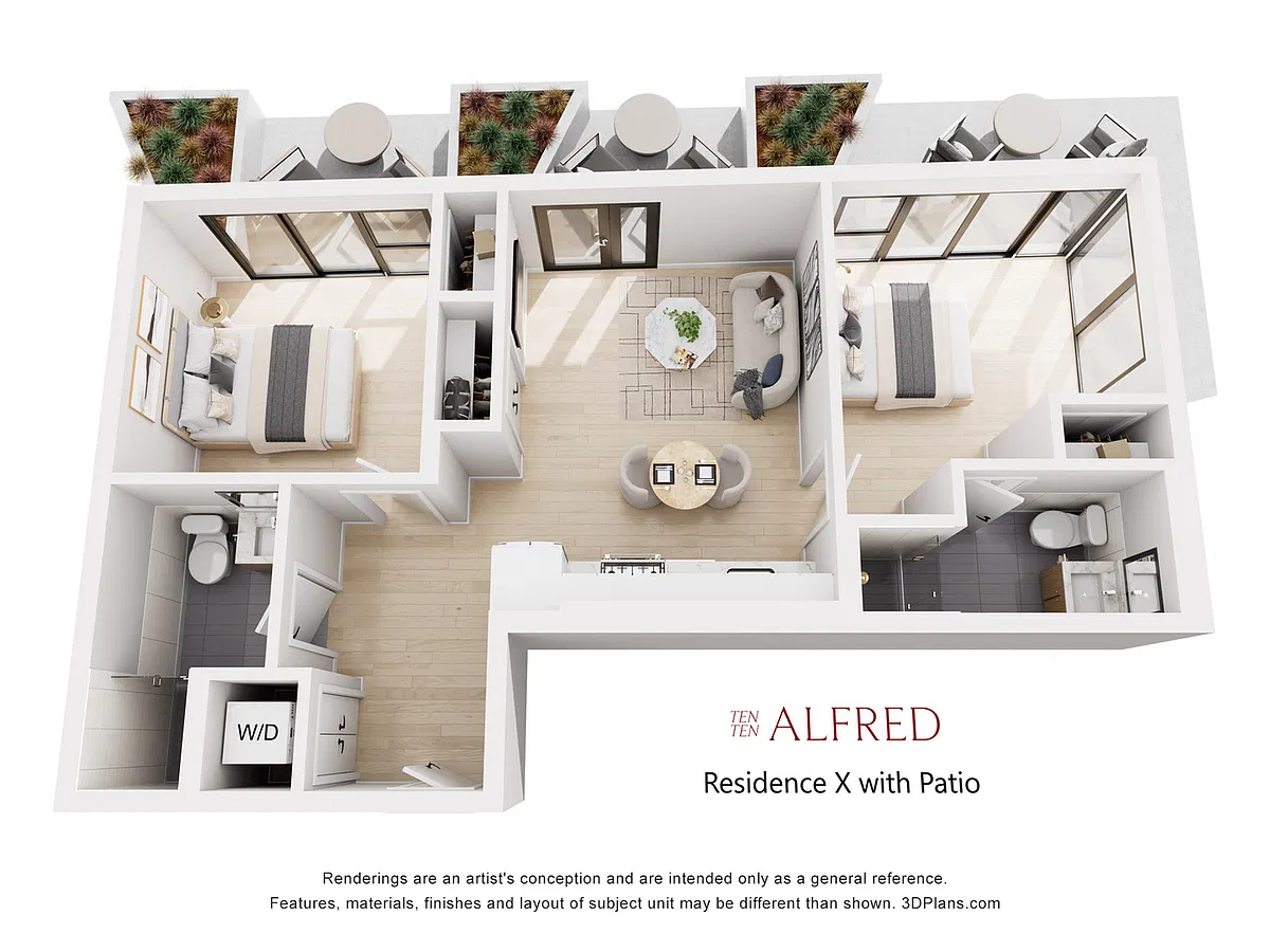 Floor plan Residence X with Patio