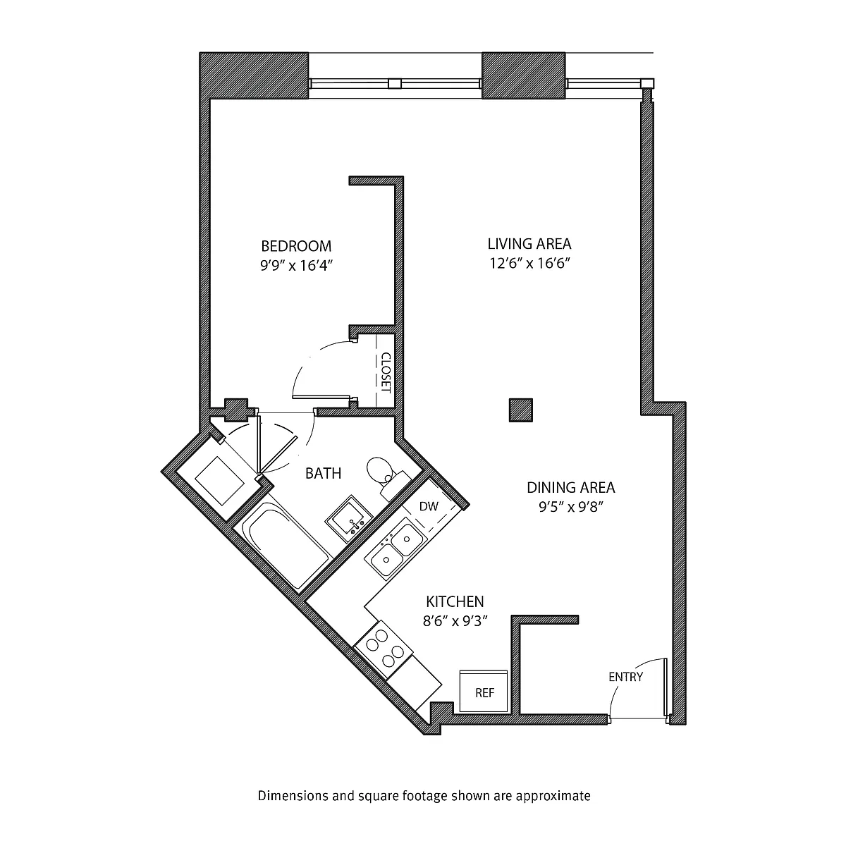 Floor plan 1 Bedroom
