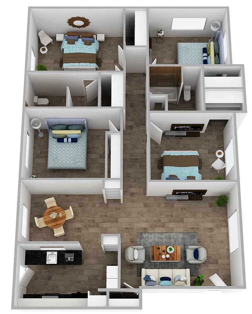 Floor plan 4 Bedroom A