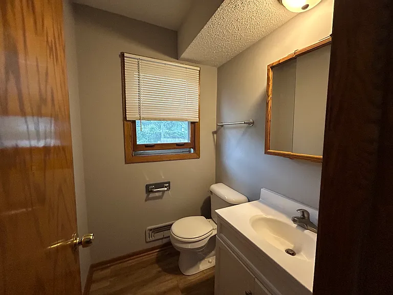 Half bathroom off kitchen