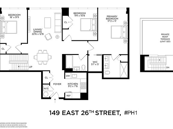 2nd image of 149 E 26th St #Penthouse 1