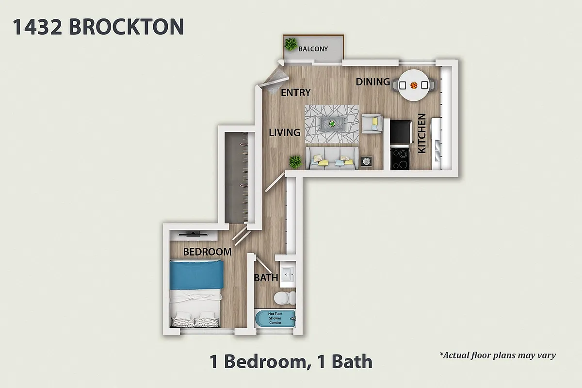 Floor plan 1 Bedroom