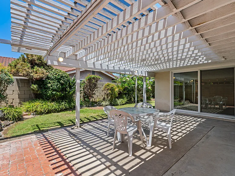 Outdoor covered patio for year round enjoyment!