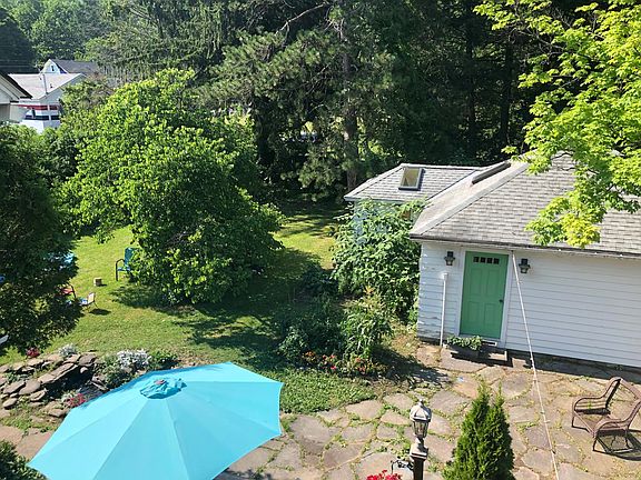 Private back garden and stone patio