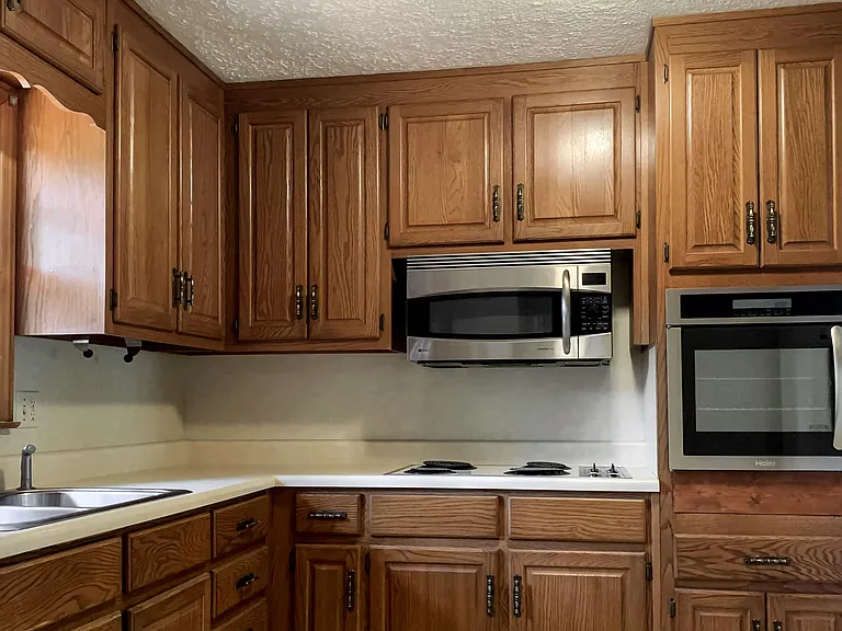 Spacious eat in kitchen on main level