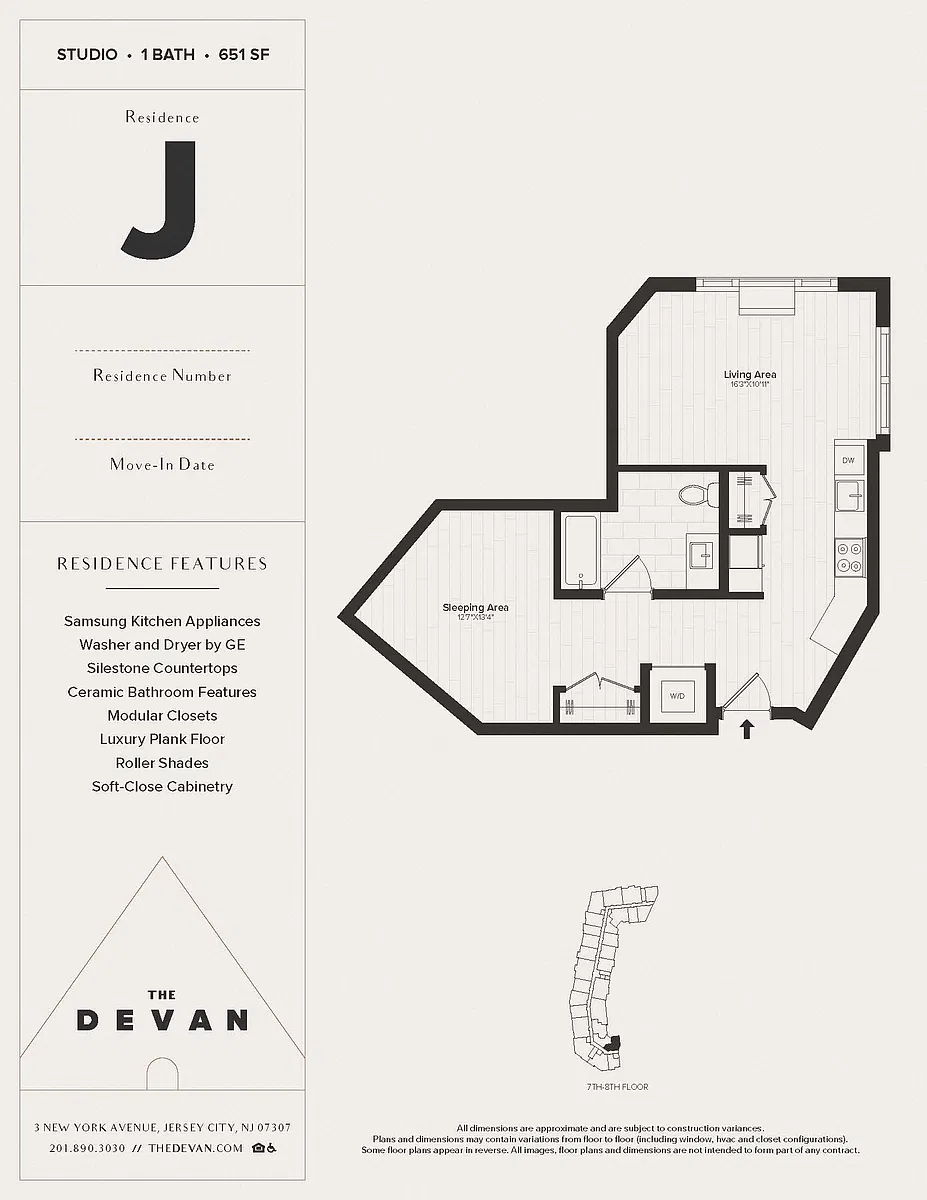Floor plan Studio J