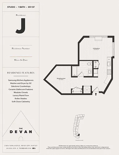 Floor plan Studio J