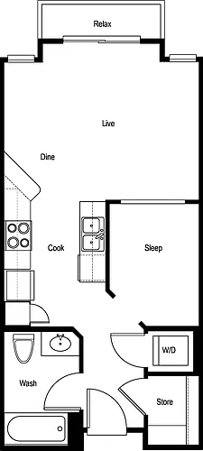 Floor plan Studio A - Standard