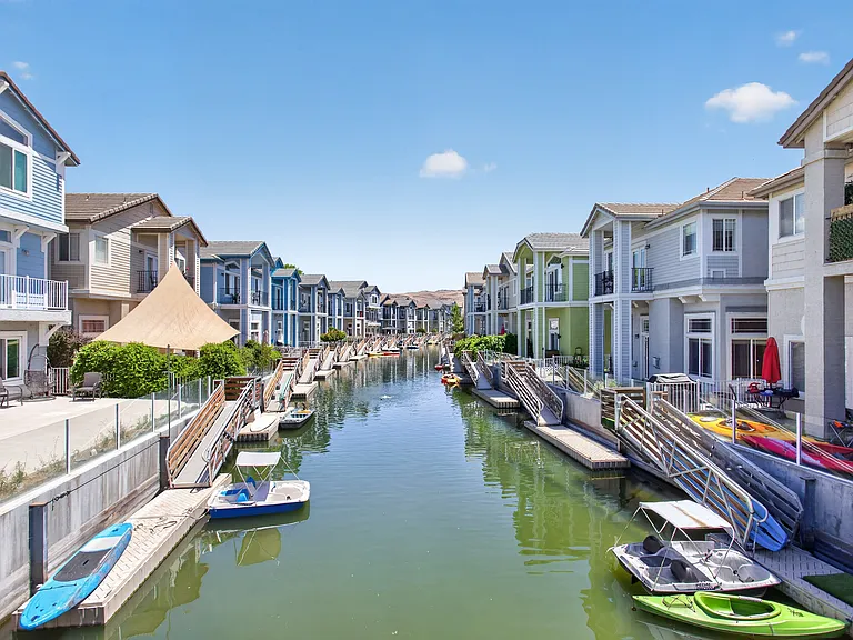 Canal view of homes & private docks
