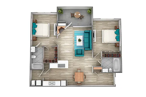Floor plan B1 - Renovated