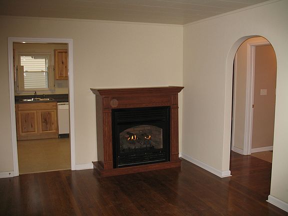 Living room with fireplace