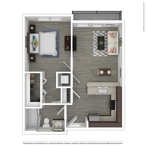 Floor plan 1X1 A