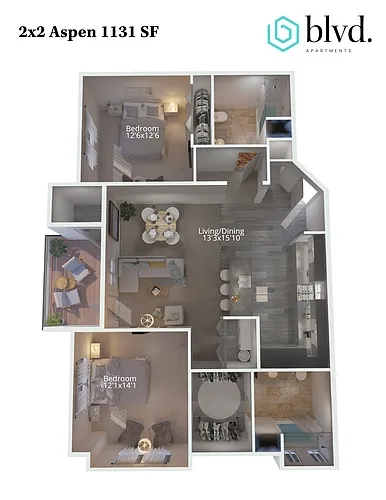 Floor plan Aspen - Medium 2nd Floor