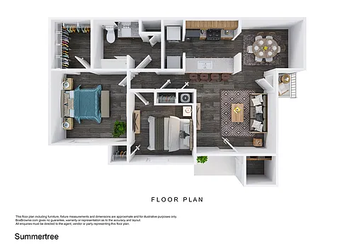 Floor plan 2 Bedroom/1 Bathroom Renovated
