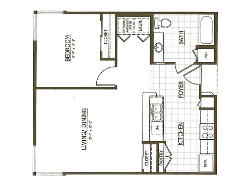 Floor plan 1 Bedroom