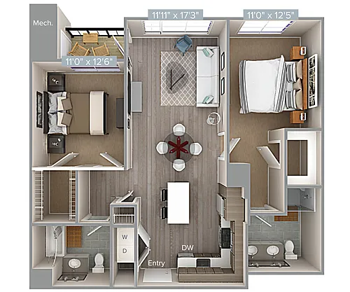 Floor plan B3-1078-U