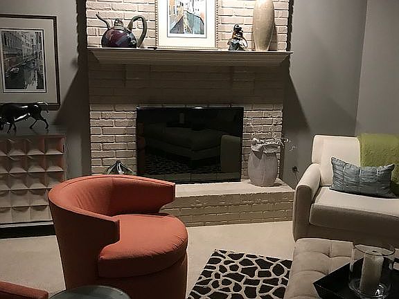 Living room fireplace