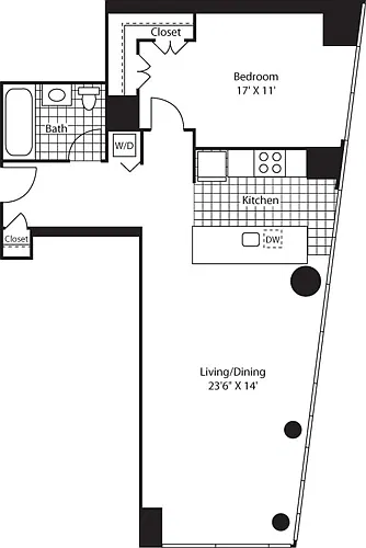 Floor plan One Bed WindKit FL 12