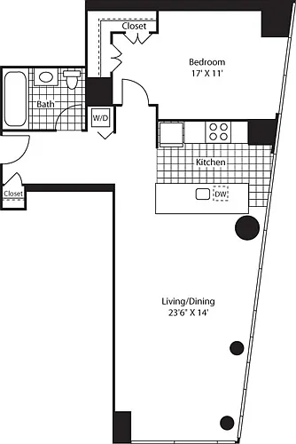 Floor plan One Bed WindKit FL 12