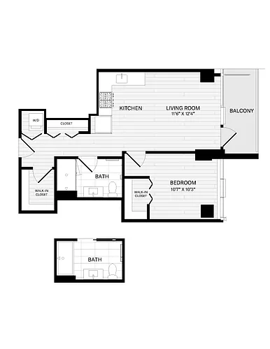 Floor plan 1 Bed/1 Bath-1A-9