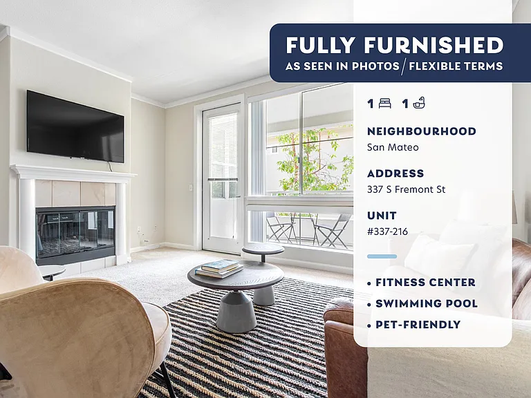 337 S Fremont St, Apt #337- 216, San Mateo