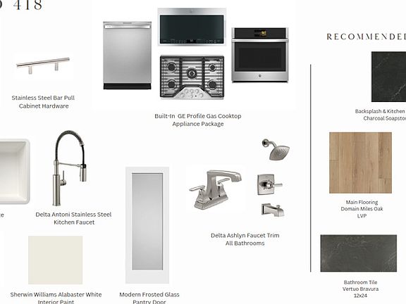 Homesite 418 Included Recommended Finishes
