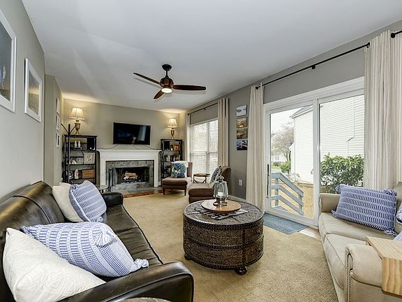 Open Family Room with fireplace