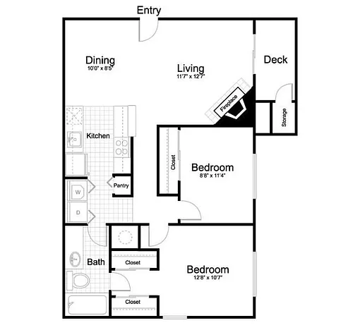 Floor plan 2x1S