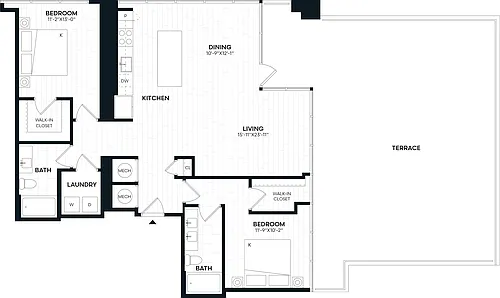 Floor plan 2 Bed/2 Bath-2S ALT