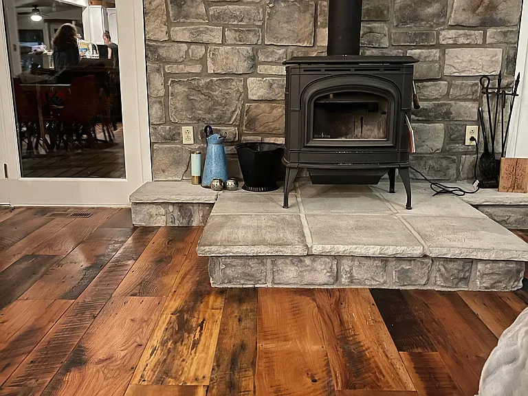 Cozy Hearth. Custom Reclaimed Floors.