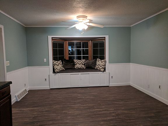 Dining room with window seat