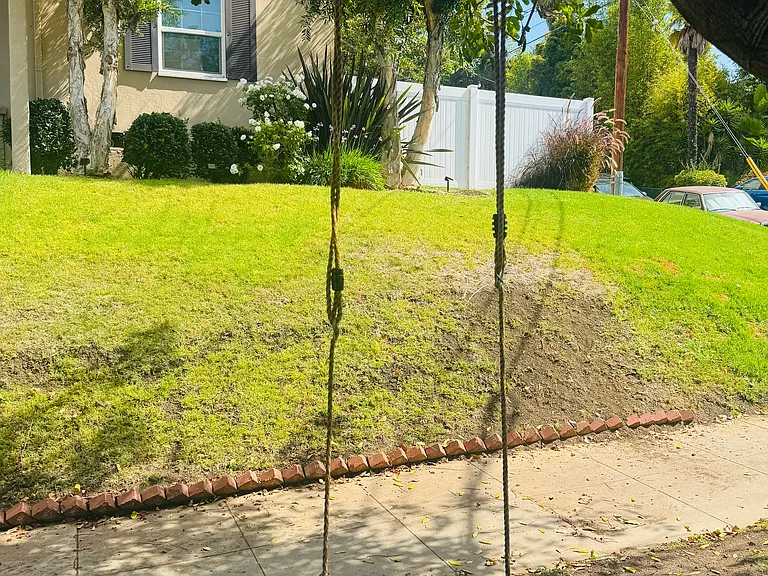 sweet swing in front of the building