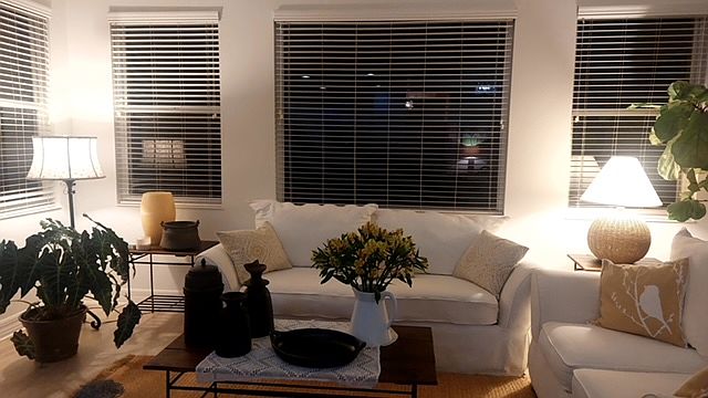 Living room at night
