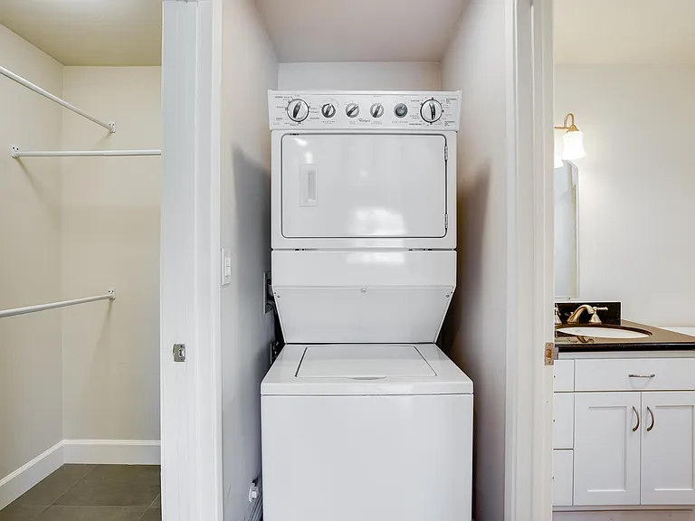 Separate laundry and bathroom for attached ADU