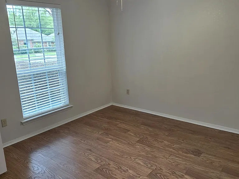 guest bedroom #2 new flooring and new ceiling fan