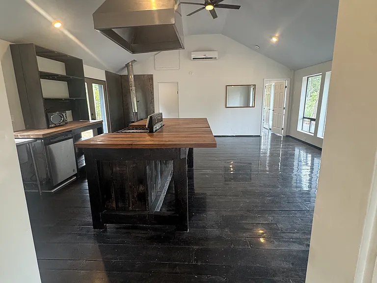Kitchen & Living Room with High Ceilings