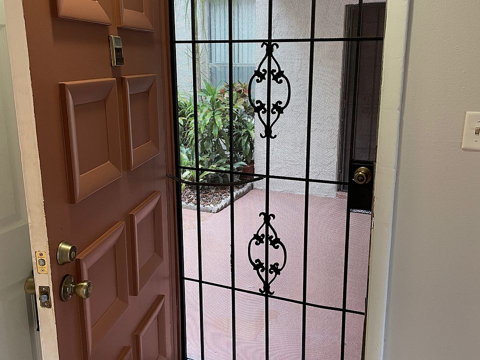 Screened door with lock in addition to front door.