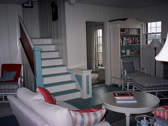 across living room