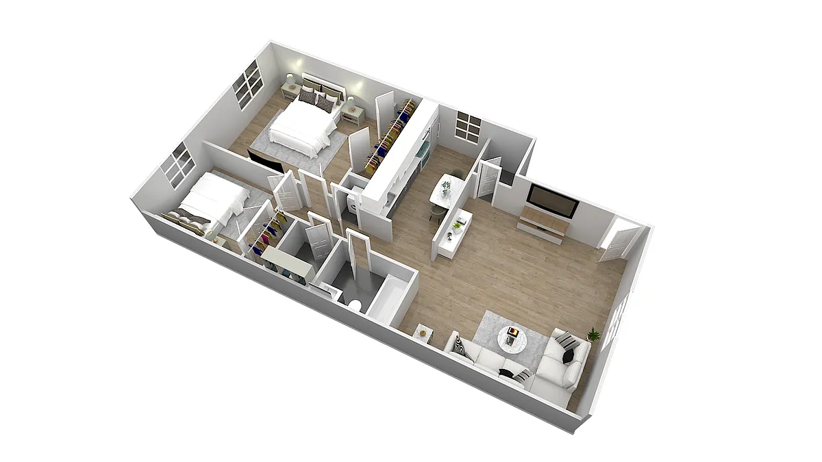 Floor plan 2 Bedroom Duplex