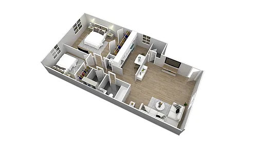 Floor plan 2 Bedroom Duplex