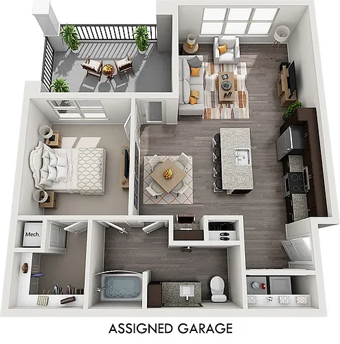 Floor plan Tyler with Assigned Garage