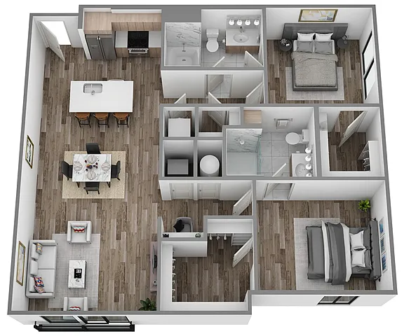 Floor plan D2 Two Bedroom