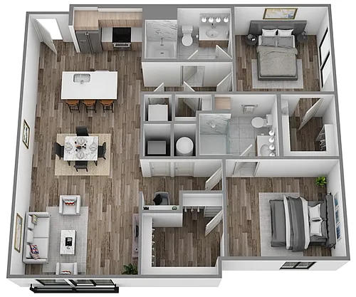 Floor plan D2 Two Bedroom