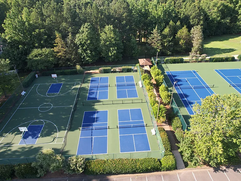 The tennis courts for the Regent Park community Residents there guess.