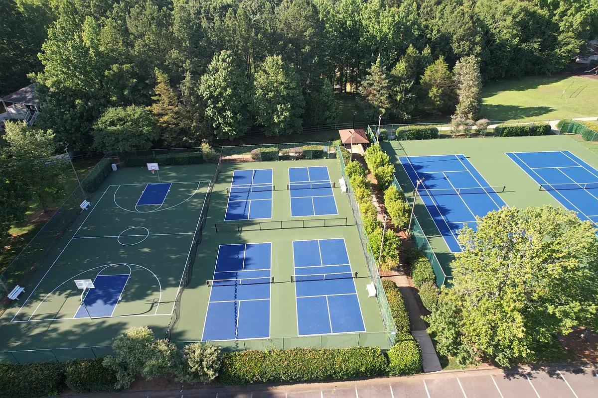 The tennis courts for the Regent Park community Residents there guess. - 2561 Grantham Place Dr